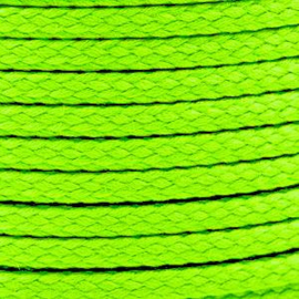 1 meter sieradenkoord c.a. 4 x 3mm kleur Lime Green