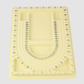 Kralenbord rijgbord legbord geel A4 23,5 x 32 cm