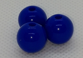 15 x Acrylkralen blauw 11 mm, gat 2 mm