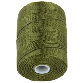 C-lon CLC bead cord 0.5 mm c.a. 78 meter Olive