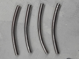 10 x Prachtige platinum  buiskraal 30 x 11mm gat: 2mm