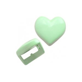5 x Chill metalen schuiver hart Pastel groen Ø 6mm (Nikkelvrij)