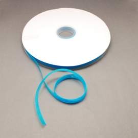 2 meter Organza lint 10mm breed per meter, Deep sky blue