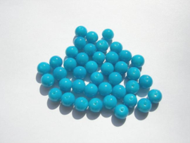 40 stuks frisse ronde kralen 8 mm gat: 1 mm Blauw