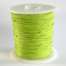 10 meter waxkoord 1,5mm dik kleur:  light green