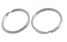 5 x Sleutelhanger ring RVS Ø 25 x 1,5 mm