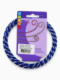 1 rol Vaessen Creative aluminiumdraad diamond cut 2 mm x 5 meter – blauw (Nikkelvrij)