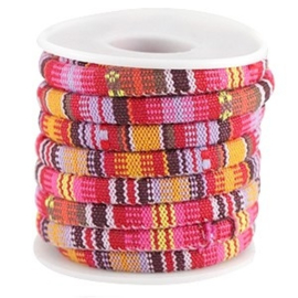 40 cm Aztec koord Rood geel 6x4 mm