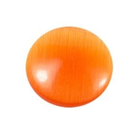 2 x Glas Cateye cabochon 14 mm dark orange