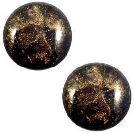 1 x 12 mm classic cabochon Polaris Elements Stardust Dark brown