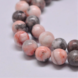 10 x edelsteen kraal van Pink Zebra Jasper  8,5~9mm gat c.a. 1mm