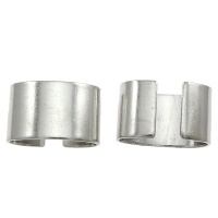 10 x koord klemmen platinumkleur 6mm