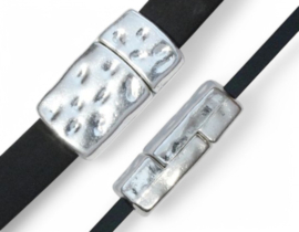 DQ metaal magneet sluiting 10 x 2,5 mm antiek zilver kleur (Nikkelvrij)