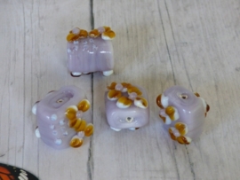 10 x  High Quality Glass Hand Made Bead  c.a. 16 x 20x 17mm