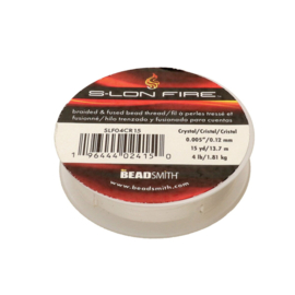 1 rol S-Lon Fire rijgdraad 0,12 mm – 4 LB – 13,7 meter – Crystal