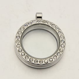Floating Charms & Memory Locket RVS compleet zonder ketting
