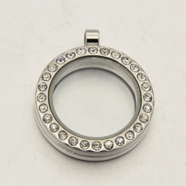 Floating Charms & Memory Locket RVS compleet zonder ketting