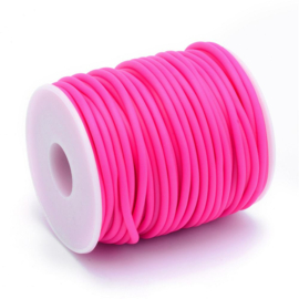 100 cm hol Rubber DQ koord 3mm gat: 1,5 mm Camelia