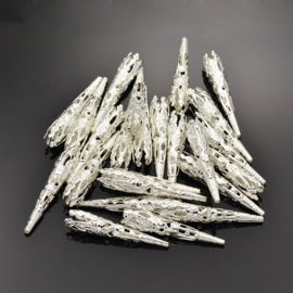 10 x prachtig mooie filigraan kralenkapjes 42 x 8mm