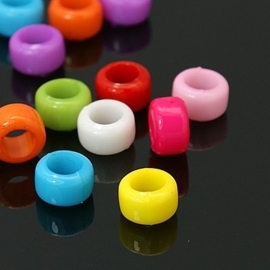 20 sx Jelly style acryl kralen mix 8 x 5,5mm gat: 5mm  assortiment