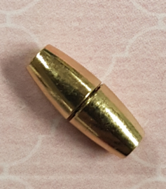 Magneet slotje 15 x 6mm  Ø3mm verguld