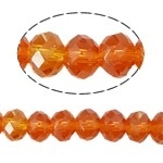 10 x Briolette kraal 8 x 6mm oranje