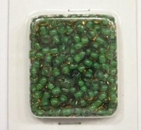 Rocailles dubbelkleur groen/oranje 4,5 mm (op = op!)