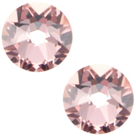 2  x  Swarovski  roze plat strass steentje 5mm