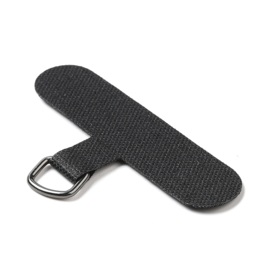 2 x Bevestigingsplaatje telefoonkoord T-vorm 60 x 35 mm – gat 9 x 7 mm – zwart