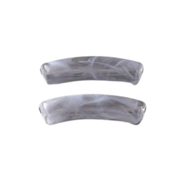 10 x Acryl kralen Imitation Gemstone Dark Gray ca. 32x8mm (gat Ø1.8mm)