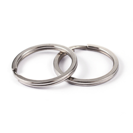 5 x Sleutelhanger ring RVS Ø 25 x 2mm