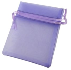 c.a. 50 x Organza zakjes 10 x 15 cm Lavendel Lila