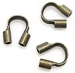 10 x Geel koper kleur draadbeschermers gat 0,5mm (Nikkelvrij)