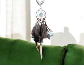 DQ metalen bedels dromenvanger dreamcatcher ca. 30x28mm (voor Swarovski SS16 flatback) antiek zilver