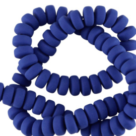 20 x Polymeer kralen rondellen 7mm Bold blue