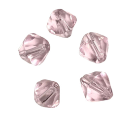 20 x Pesciosa bicone kristal kralen 4 mm gat 1 mm licht roze