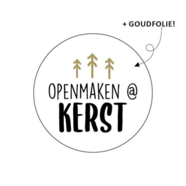 10 x Wensetiket rond 40mm - Openmaken @Kerst