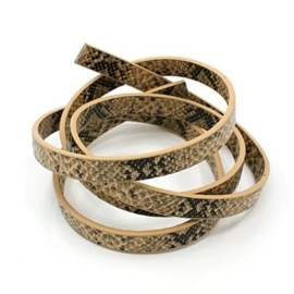 1 meter DQ imitatie PU leersnake skin (losse meters)  10 x 2mm