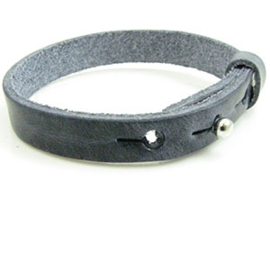 1 x Cuir Armband DQ Leer 10 x 2,2mm Vintage Blauw