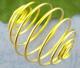 20 x metalen goud kleur spiraal kralen kralen kooitje 8 x 9mm
