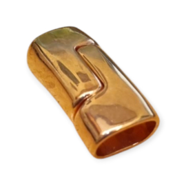 DQ metaal magneet sluiting 28 x 10,5mm diameter 10 x 7mm rose goud kleur (Nikkelvrij)