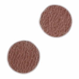 15 x DQ Leren Cabochon 7mm Dusty Sand