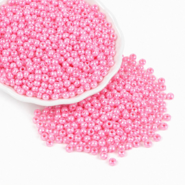 20 gram Rocailles Ceylon Seed Beads 6/0 4 mm – gat 1,5 mm – pink