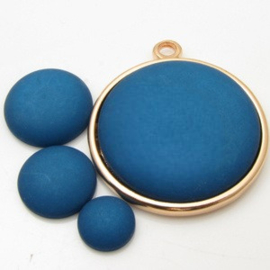 1 x Polaris Matt Cabochon 20 mm Petrol