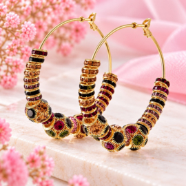 1 x Metalen European jewelry kraal 14 x 13 mm – gat ca. 5 mm – goudkleur – mix kleuren