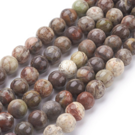 10 x  edelsteen kraal van Ocean Jasper Dyed 6mm gat: 1mm