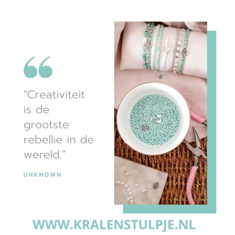 "Creativiteit is de grootste rebellie in de wereld."