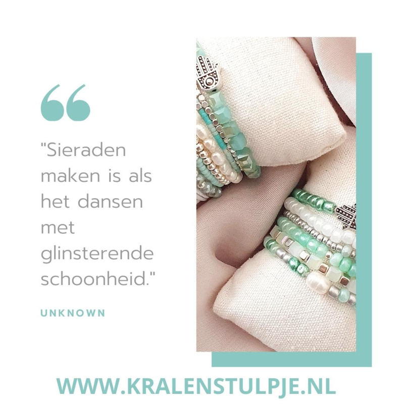 "Sieraden maken is als het dansen met glinsterende schoonheid."