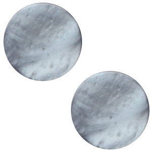 1 x 12 mm platte cabochon Polaris Elements Mosso shiny Rustic blue