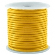 50cm DQ Leer rond 2 mm Sulphur geel